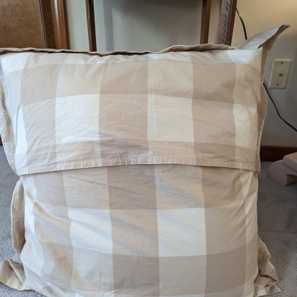 Ballard Design Gwyneth Buffalo Check Euro Shams - Picture 3 of 4